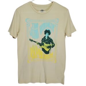 🟢2465 * Authentic Hendrix The Jimi Hendrix Experience Graphic Tee Tan Size S